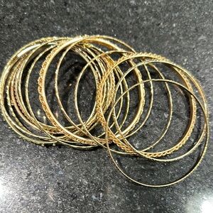 Elegant Gold Bangle Set